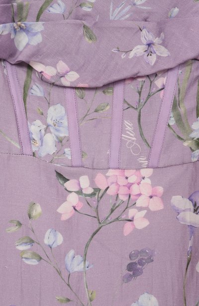 Платье из вискозы и льна MAISON AVA сиреневого цвета по цене 52750 руб., арт. MA-SS25-GT01/6-10, фото 3 Платье из вискозы и льна MAISON AVA, арт. MA-SS25-GT01/6-10, фото 3