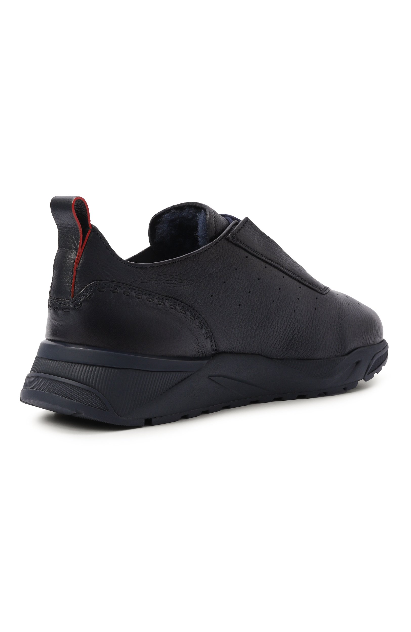 Кожаные кроссовки innova SANTONI темно-синего цвета по цене 104000 руб., арт. MBIG22073N0TPEVU, фото 4 Кожаные кроссовки innova SANTONI, арт. MBIG22073N0TPEVU, фото 4