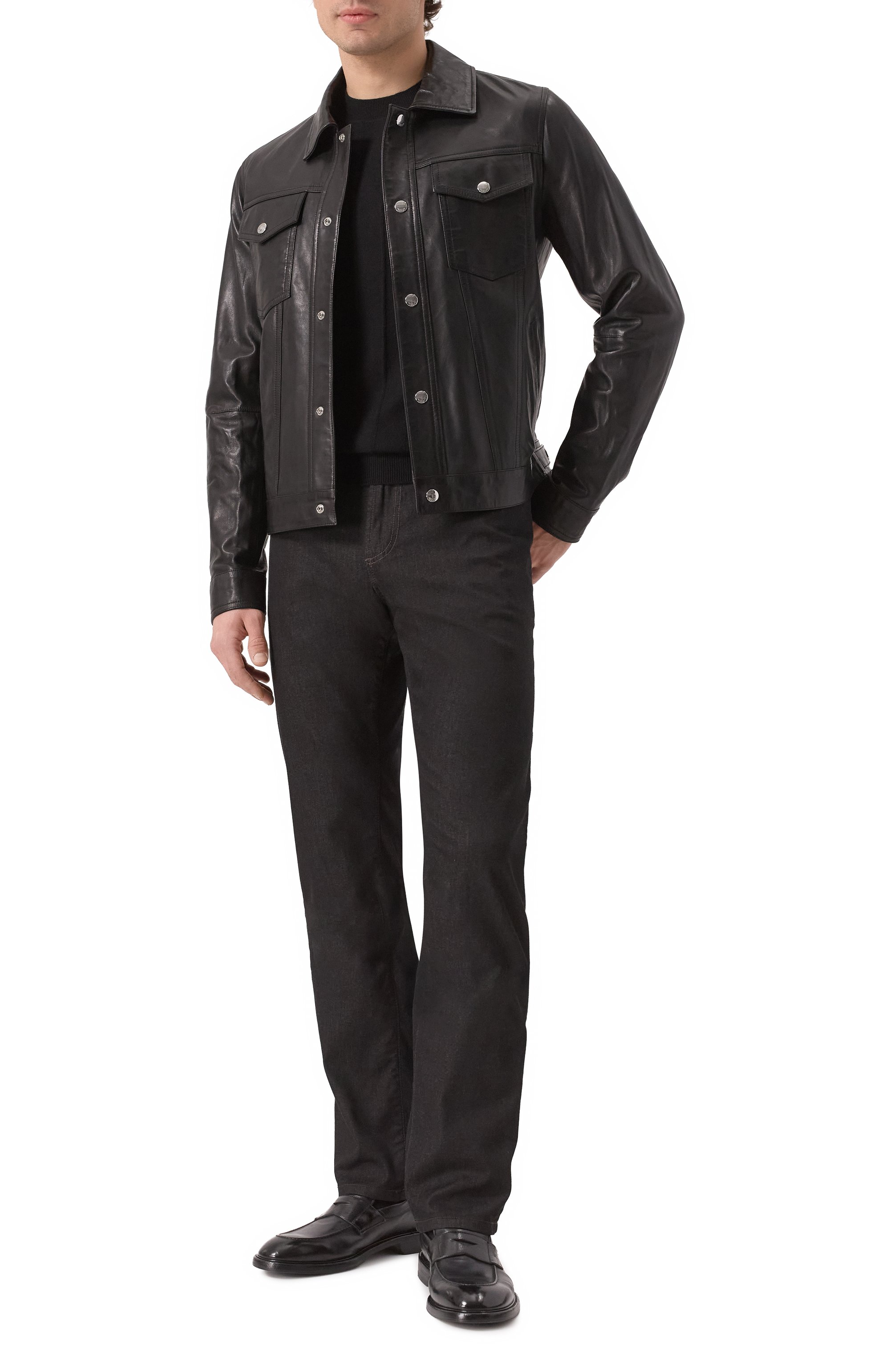 Джемпер из кашемира и шелка JACOB LEE черного цвета по цене 64570 руб., арт. MKS039SS25B, фото 2 Джемпер из кашемира и шелка JACOB LEE, арт. MKS039SS25B, фото 2