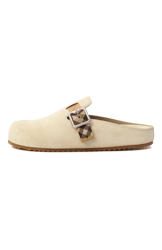 Замшевые сабо Urchin Burberry 8106114 Кремовый  8106114 Фото 4