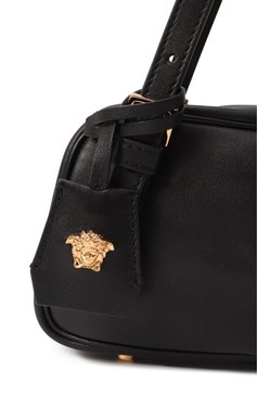 Женская сумка versace tag VERSACE черного цвета, арт. 1015792/1A13171 | Фото 3 (Материал сплава: Проставлено; Драгоценные камни: Проставлено; Размер: medium; Материал: Натуральная кожа)
