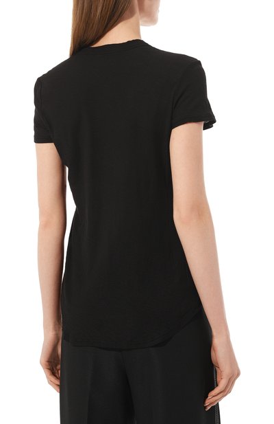 Хлопковая футболка JAMES PERSE черного цвета по цене 19200 руб., арт. WUA3037/BLK, фото 4 Хлопковая футболка JAMES PERSE, арт. WUA3037/BLK, фото 4