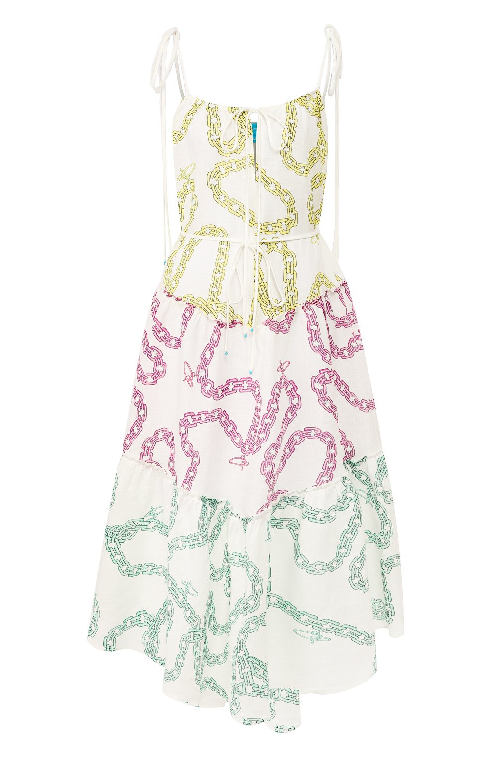 Льняной платье A MERE CO разноцветного цвета по цене 43700 руб., арт. AMC/SS2003, фото 1 Льняной платье A MERE CO, арт. AMC/SS2003, фото 1