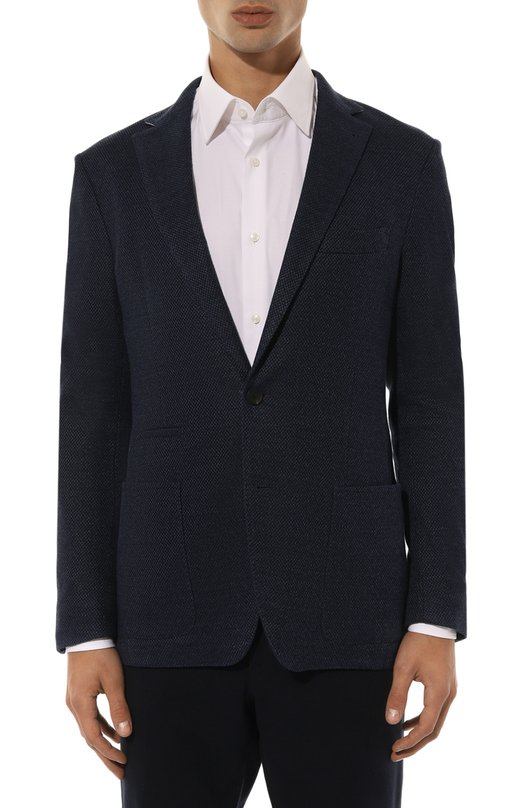 Пиджак изо льна и хлопка Fradi Синий, фото 5