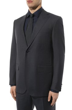 Мужской шерстяной костюм CORNELIANI синего цвета, арт. 926008_925002/3817087 | Фото 2 (Материал внешний: Шерсть; Рукава: Длинные; Костюмы М: Однобортный; Материал сплава: Проставлено; Стили: Классический; Драгоценные камни: Проставлено; Материал подклада: Купро)