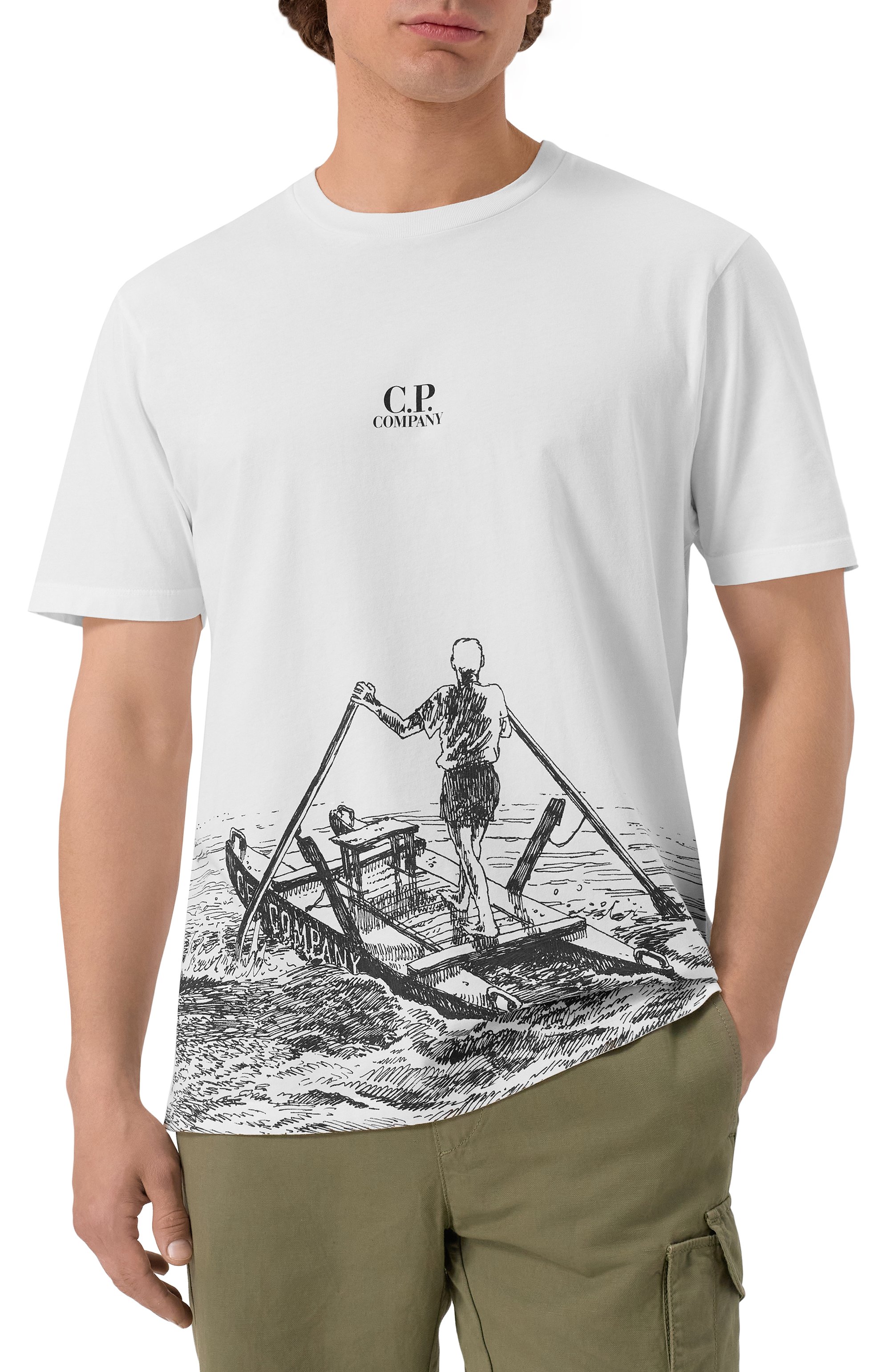 Хлопковая футболка C.P. COMPANY, арт. 18CMTS318A005431G, фото 3