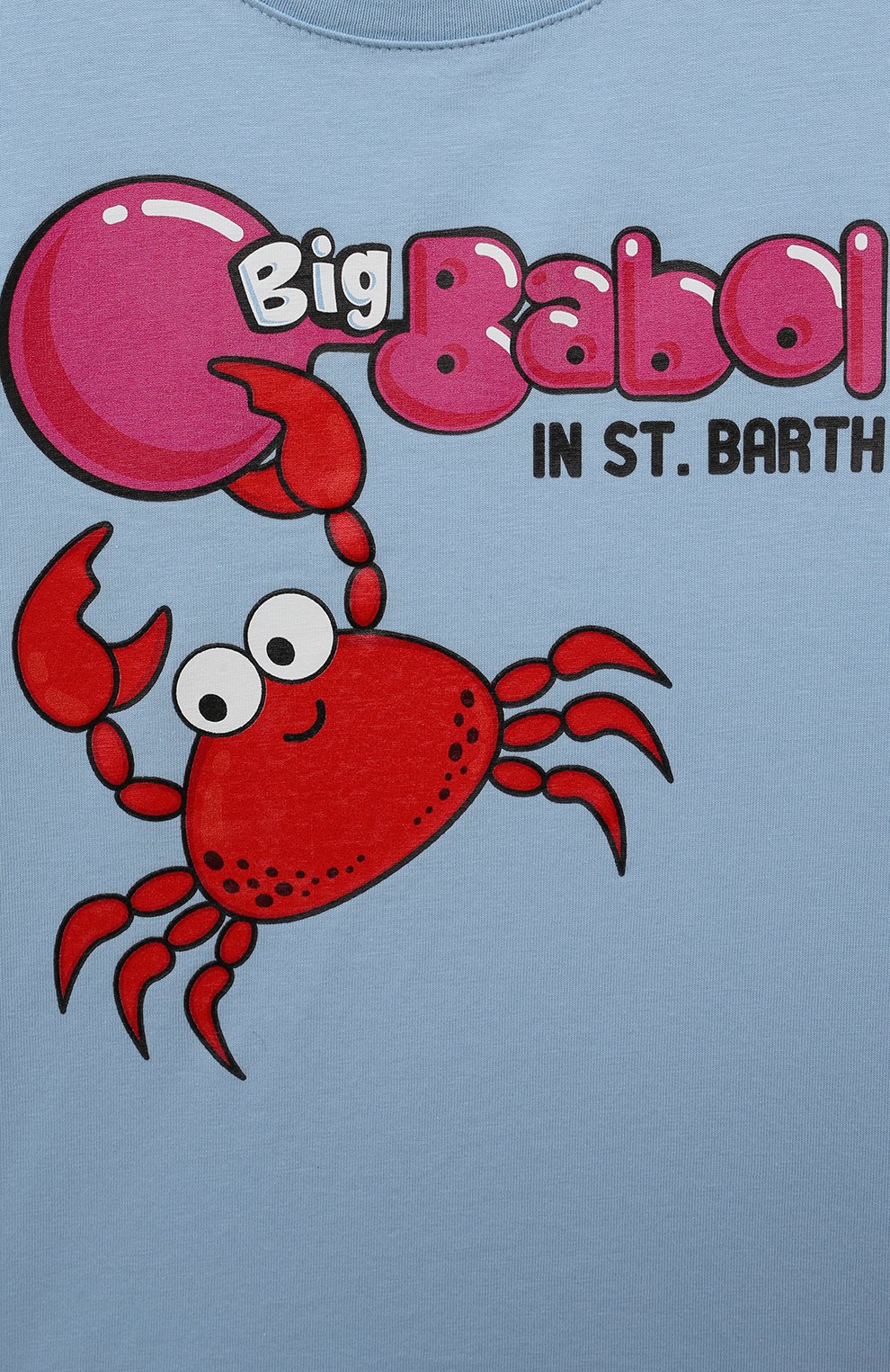 Хлопковая футболка MC2 SAINT BARTH голубого цвета по цене 6645 руб., арт. STBK TSHIRT B0Y/TSH0001/00569F, фото 3 Хлопковая футболка MC2 SAINT BARTH, арт. STBK TSHIRT B0Y/TSH0001/00569F, фото 3