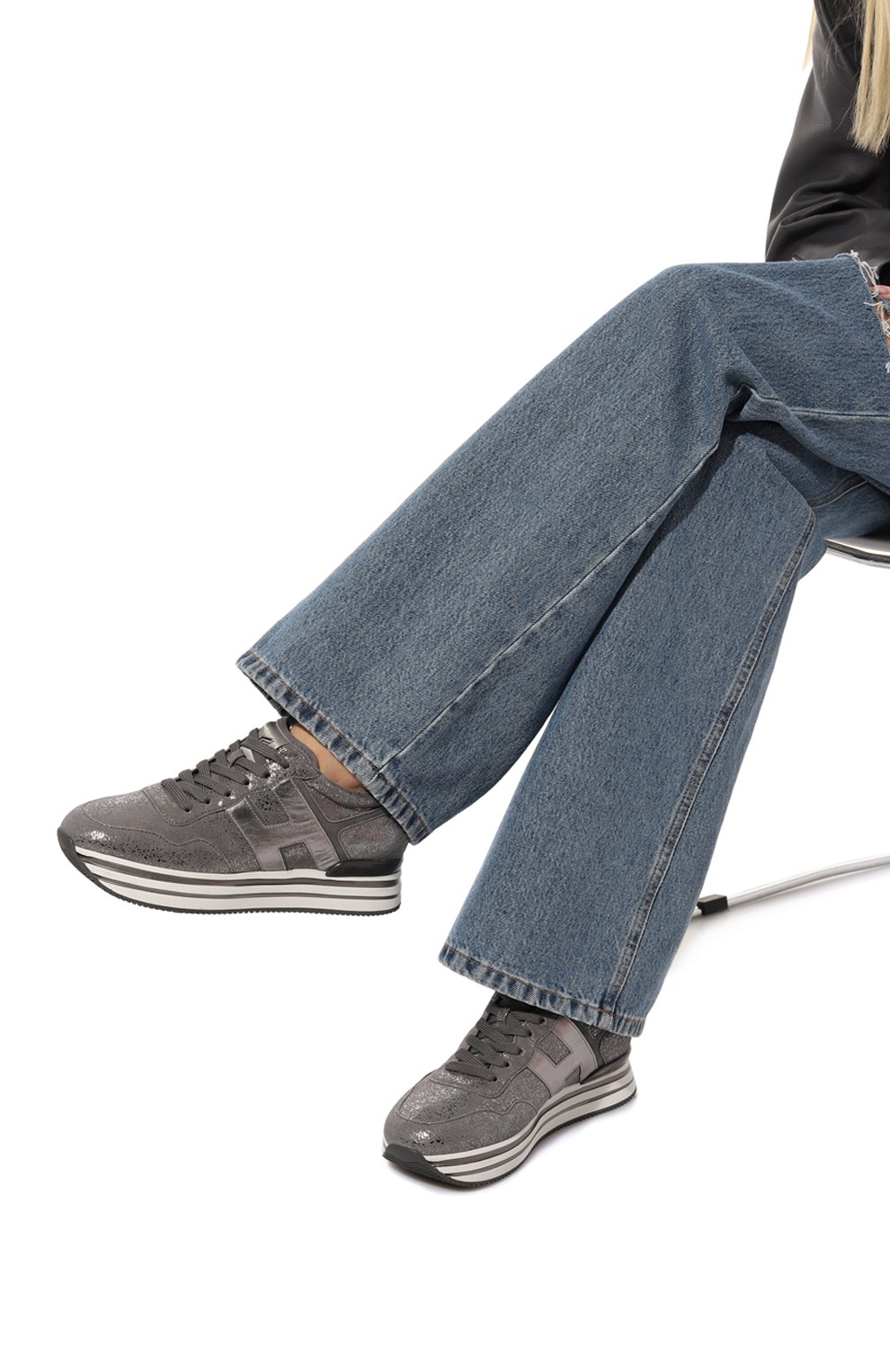 Замшевые кроссовки h222 HOGAN, арт. HXW4830CB8029T, фото 3