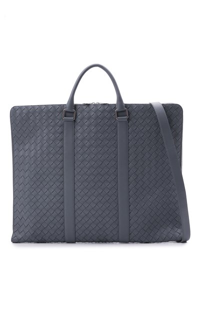 Кожаный кофр BOTTEGA VENETA серого цвета по цене 338500 руб., арт. 669369/V0E51, фото 5 Кожаный кофр BOTTEGA VENETA, арт. 669369/V0E51, фото 5
