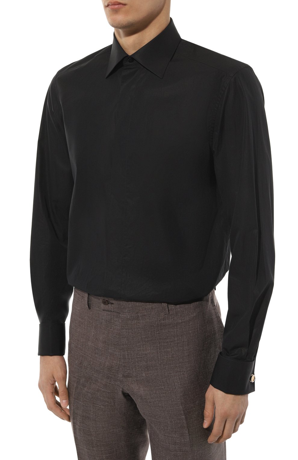 Хлопковая сорочка STEFANO RICCI черного цвета по цене 95050 руб., арт. MC003792/L1250, фото 4 Хлопковая сорочка STEFANO RICCI, арт. MC003792/L1250, фото 4