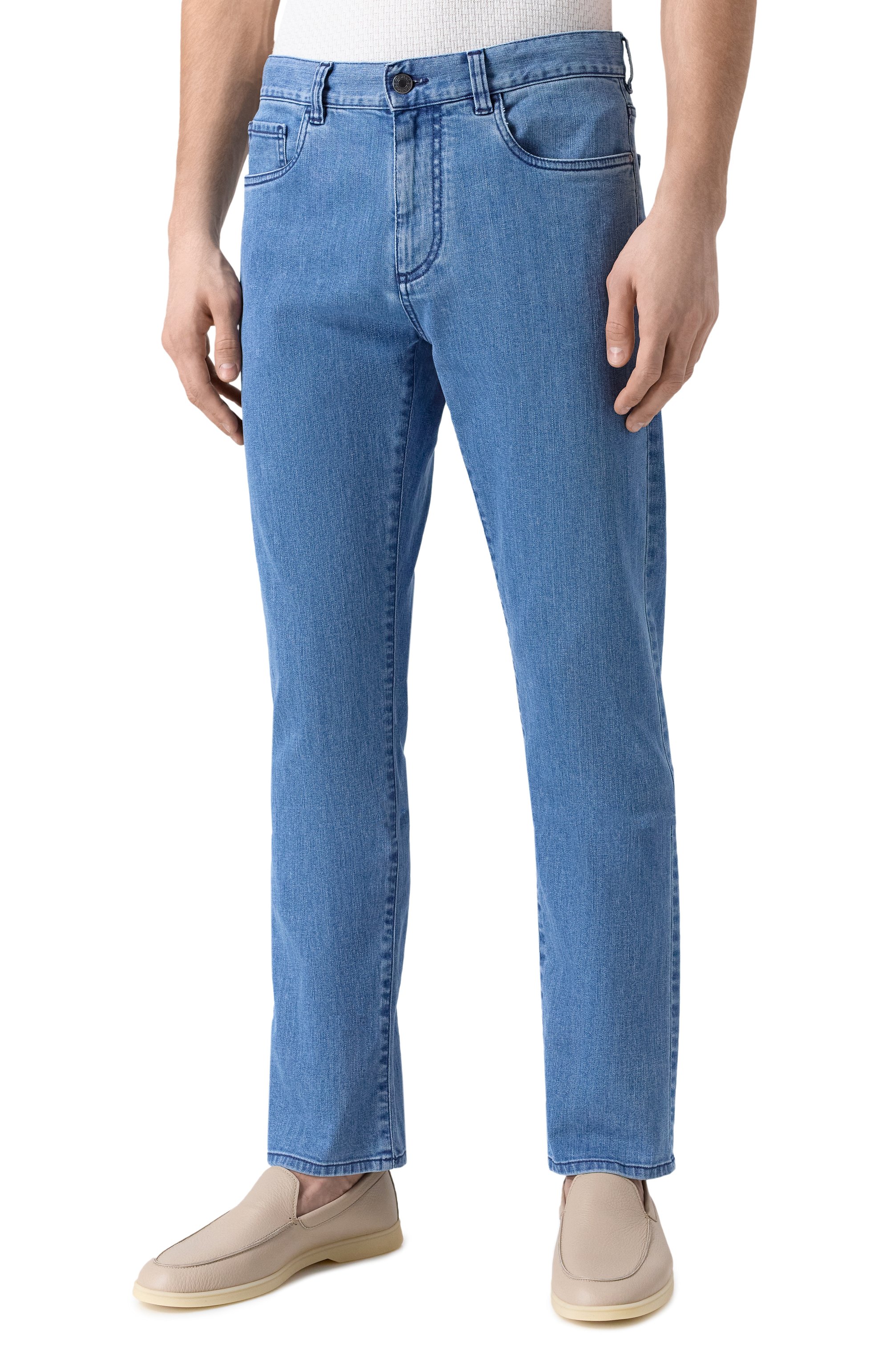 Джинсы CANALI голубого цвета по цене 49950 руб., арт. 91719/PD00018, фото 3 Джинсы CANALI, арт. 91719/PD00018, фото 3