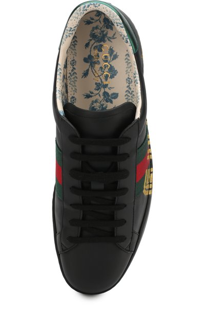 Кожаные кеды new ace на шнуровке GUCCI, арт. 523455/0G290, фото 5