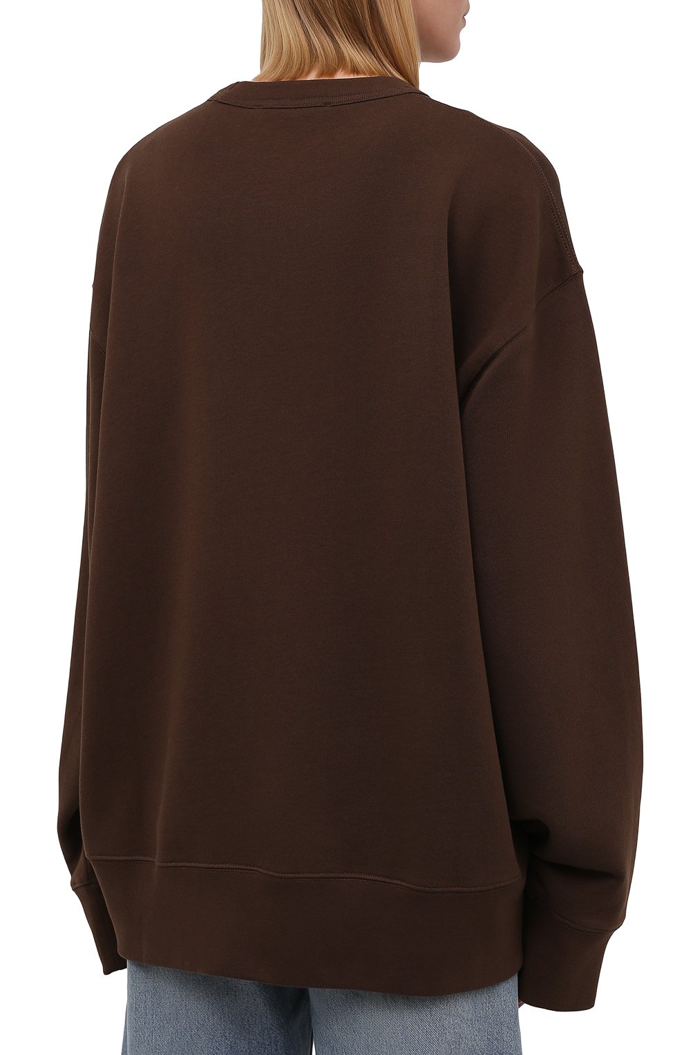 Хлопковый свитшот ACNE STUDIOS коричневого цвета по цене 21800 руб., арт. CI0072/W, фото 4 Хлопковый свитшот ACNE STUDIOS, арт. CI0072/W, фото 4