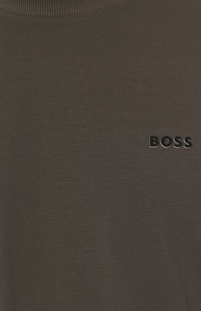 Хлопковый лонгслив BOSS GREEN темно-серого цвета по цене 8995 руб., арт. 50506365, фото 5 Хлопковый лонгслив BOSS GREEN, арт. 50506365, фото 5