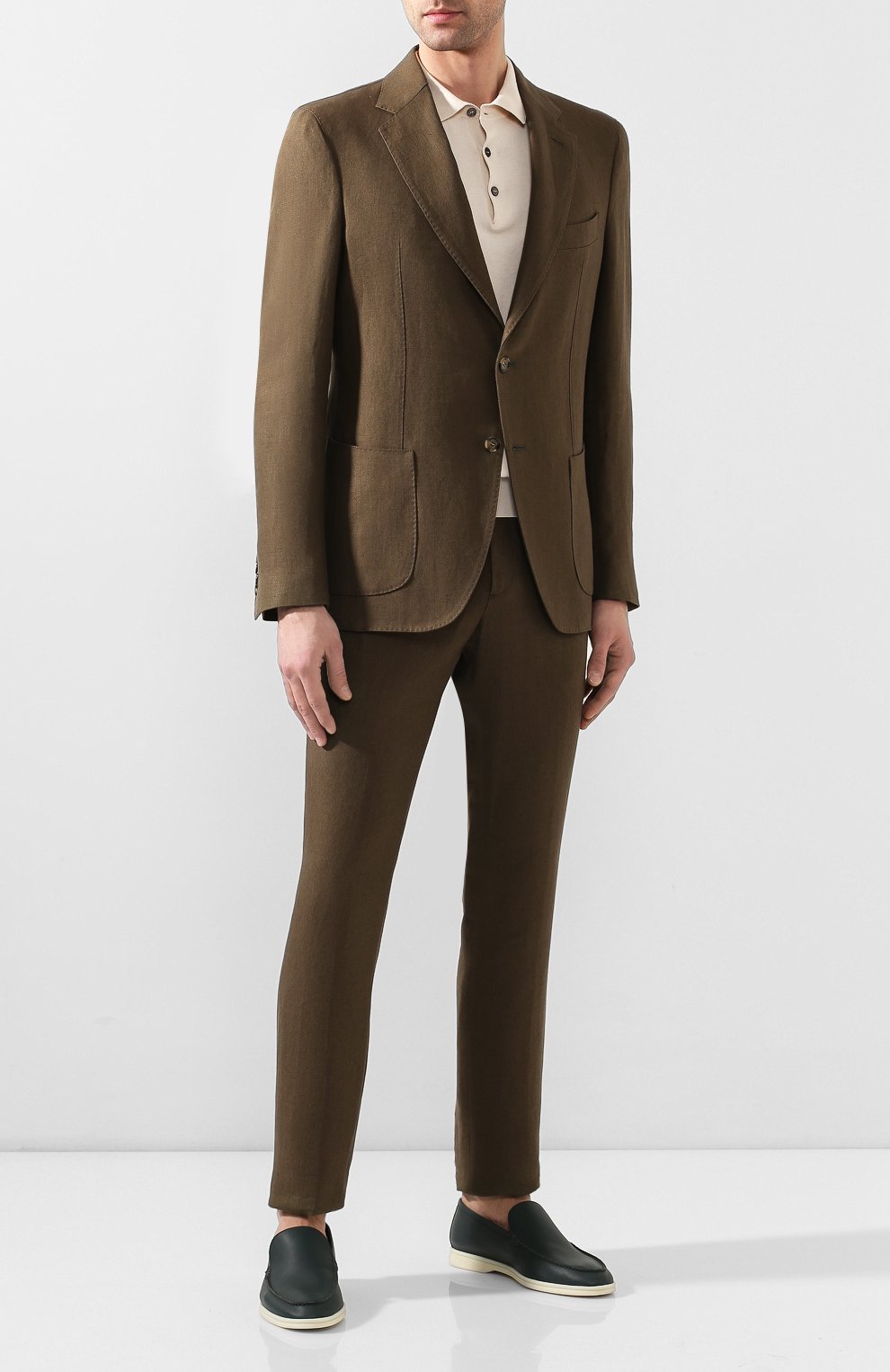 Кожаные лоферы summer walk LORO PIANA, арт. FAI1528, фото 2