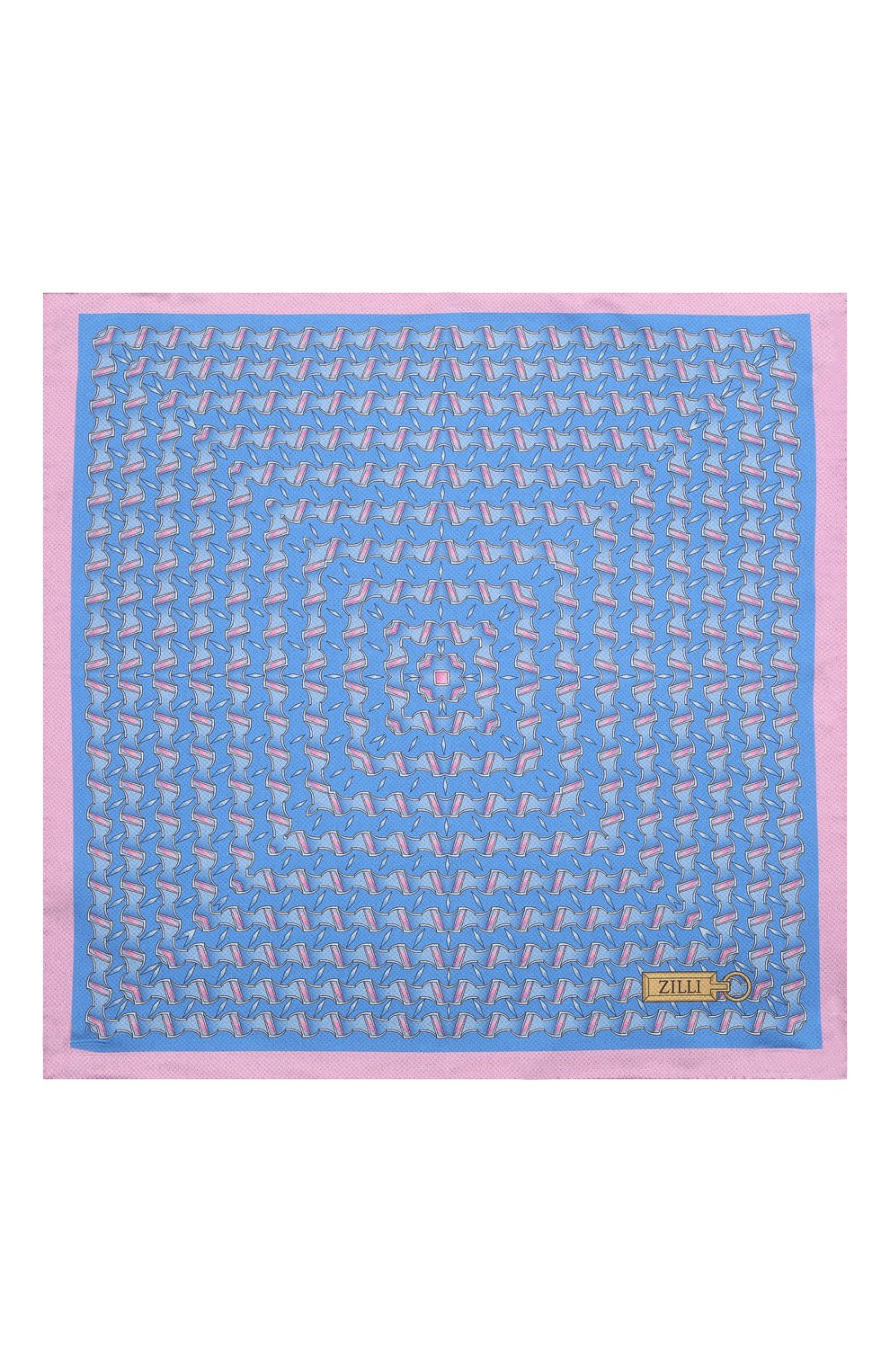 Шелковый платок ZILLI синего цвета по цене 8995 руб., арт. 51615/HANDKERCHIEF, фото 3 Шелковый платок ZILLI, арт. 51615/HANDKERCHIEF, фото 3