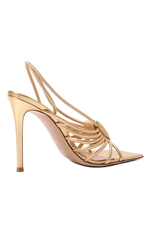 Кожаные босоножки Hellen 105 Gianvito Rossi G32488.15RIC.NPSMEK0 Золотой  G32488.15RIC.NPSMEK0 Фото 5
