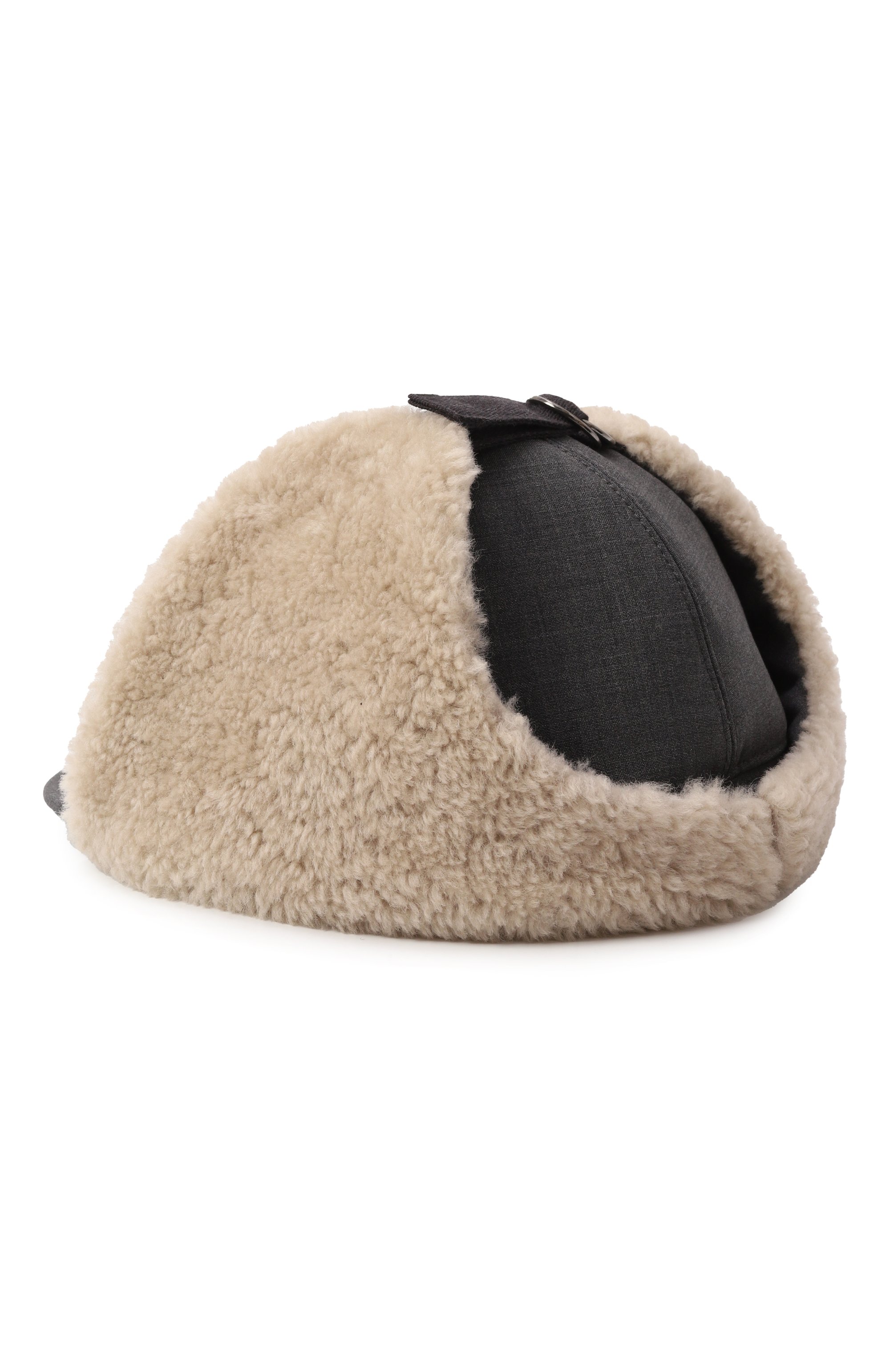 Шерстяная шапка-ушанка BRUNELLO CUCINELLI темно-серого цвета по цене 120500 руб., арт. MCAP90024, фото 3 Шерстяная шапка-ушанка BRUNELLO CUCINELLI, арт. MCAP90024, фото 3