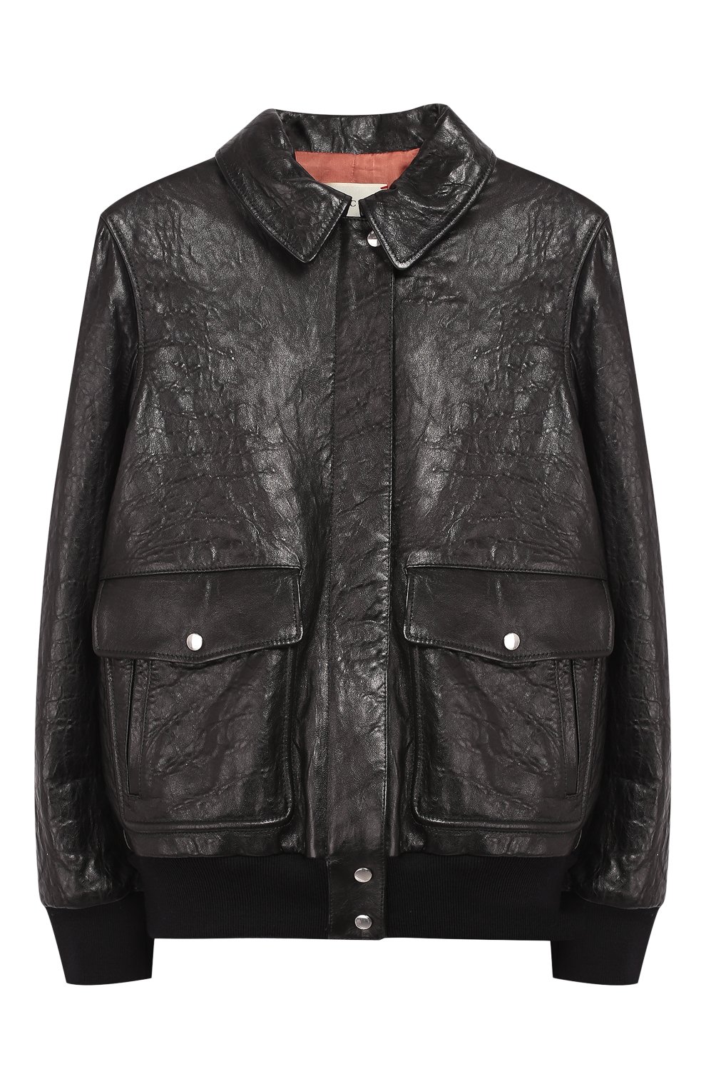 Кожаная куртка с вышивкой на спине GUCCI, арт. 529073/XG709, фото 1