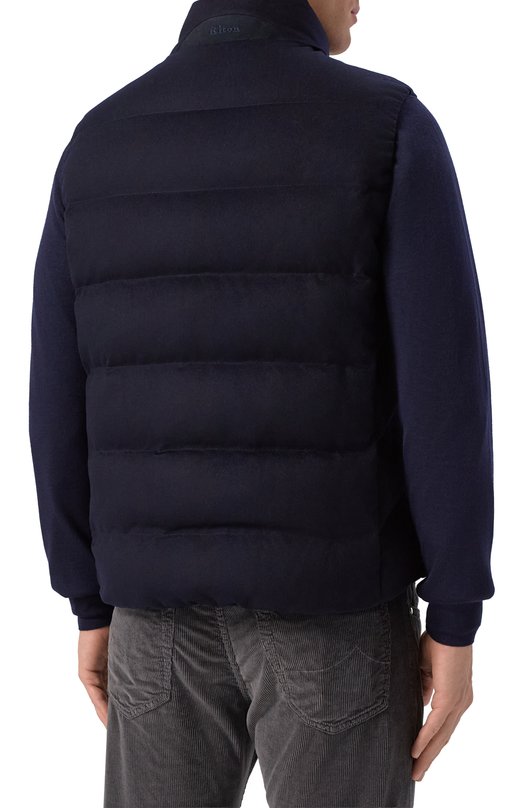 Кашемировый жилет Kiton UW2226V0436H02 Синий  UW2226V0436H02 Фото 4