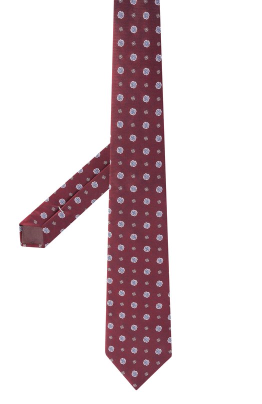 Шелковый галстук Canali 18/HJ04569 Бордовый  18/HJ04569 Фото 3