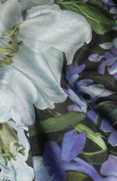 Шелковый платок голубой букет GOURJI, арт. 91128137/4441172, фото 4