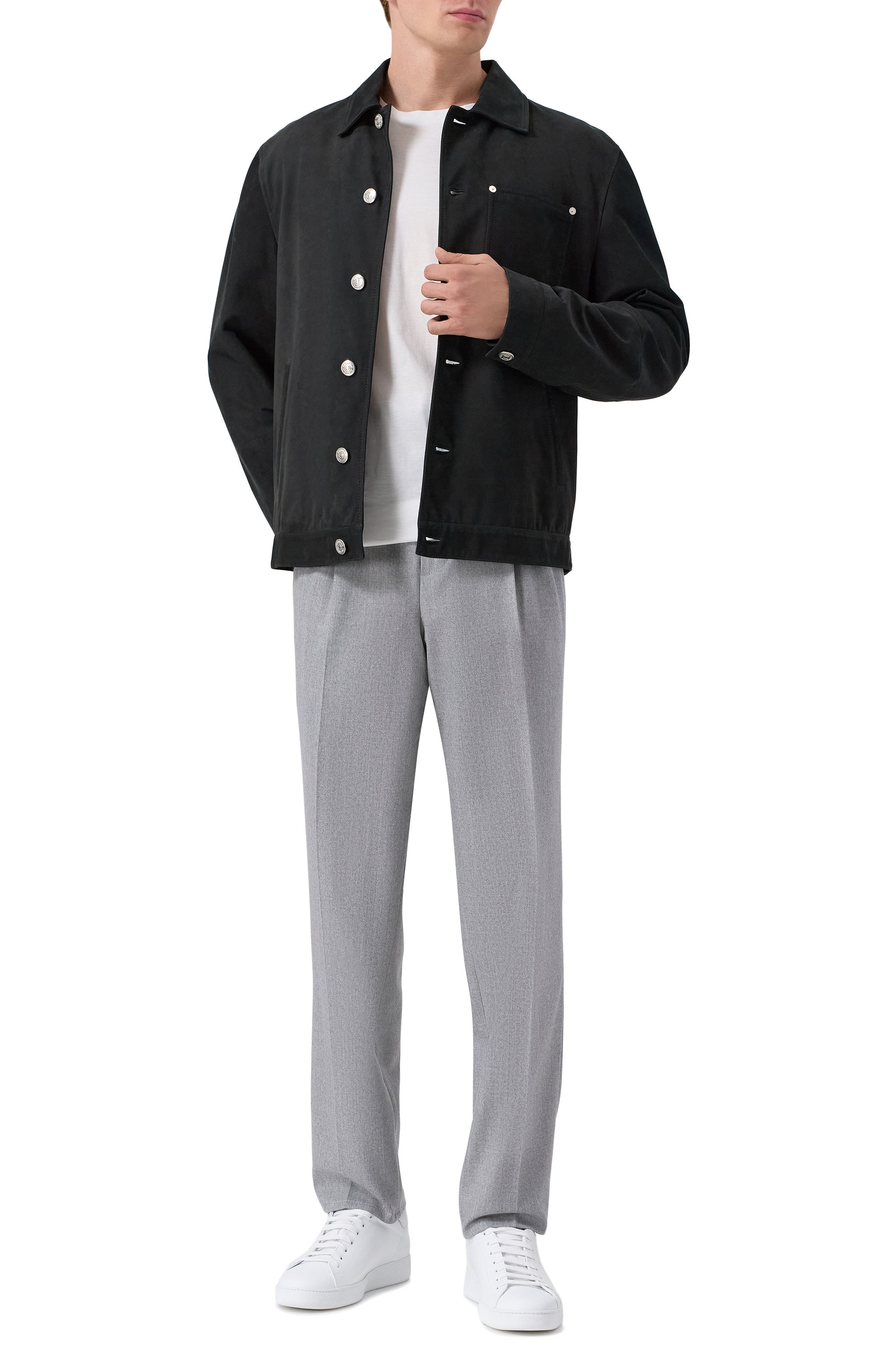 Куртка-рубашка из нубука BRUNELLO CUCINELLI, арт. MPNAB2029, фото 2