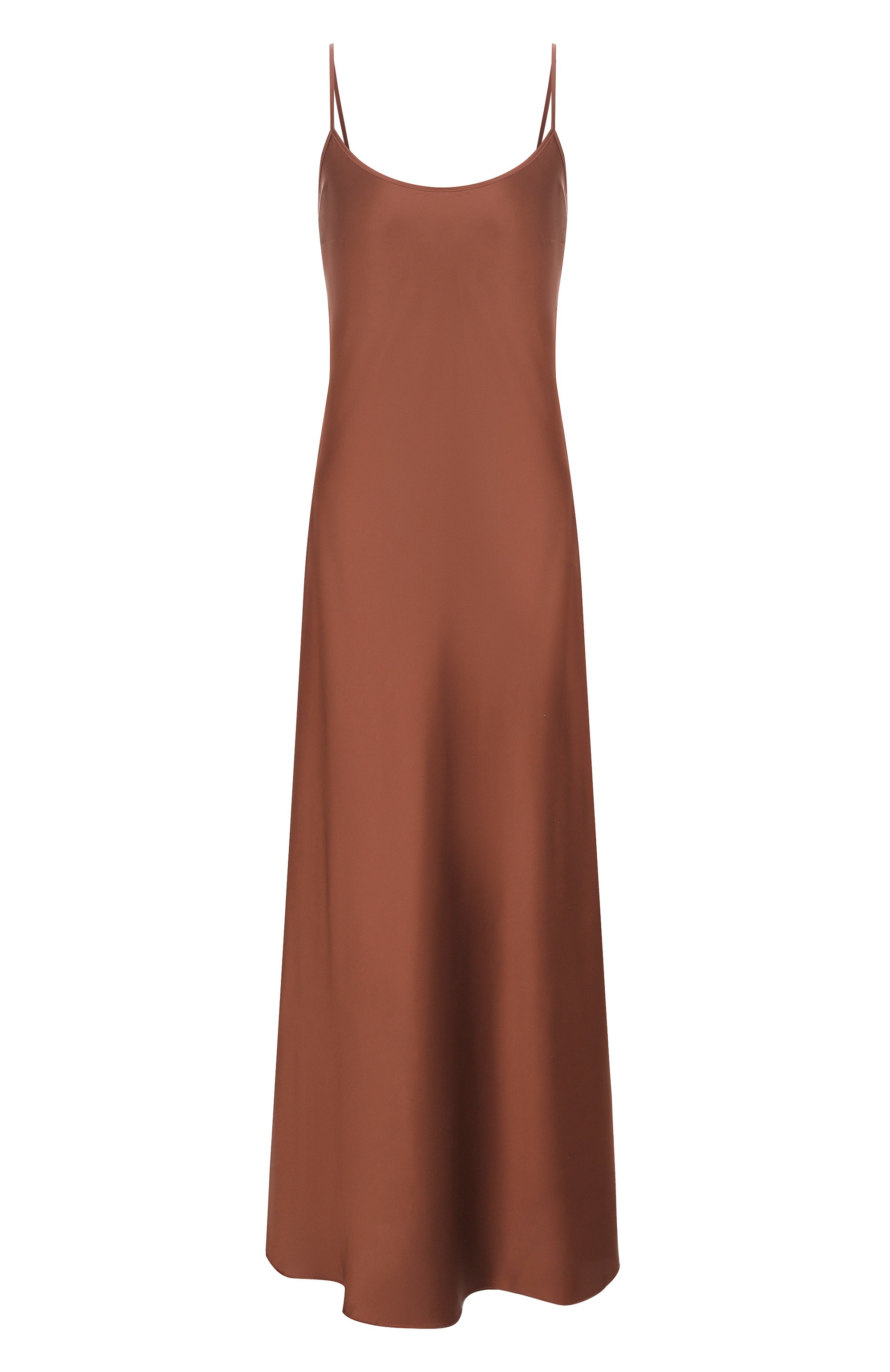 Атласное платье D.EXTERIOR коричневого цвета по цене 43950 руб., арт. 60665, фото 1 Атласное платье D.EXTERIOR, арт. 60665, фото 1