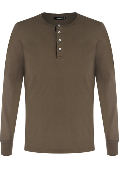 Хлопковый лонгслив с воротником на пуговицах TOM FORD, арт. BP402/TFJ890, фото 1