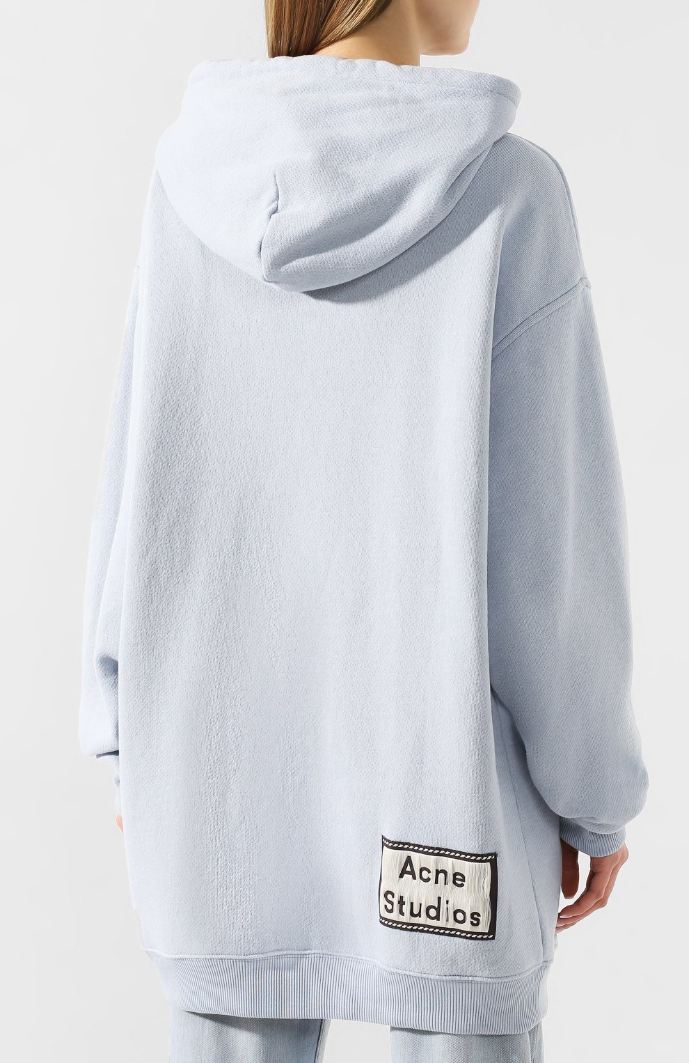 Хлопковое худи ACNE STUDIOS голубого цвета по цене 43500 руб., арт. AI0044/W, фото 4 Хлопковое худи ACNE STUDIOS, арт. AI0044/W, фото 4