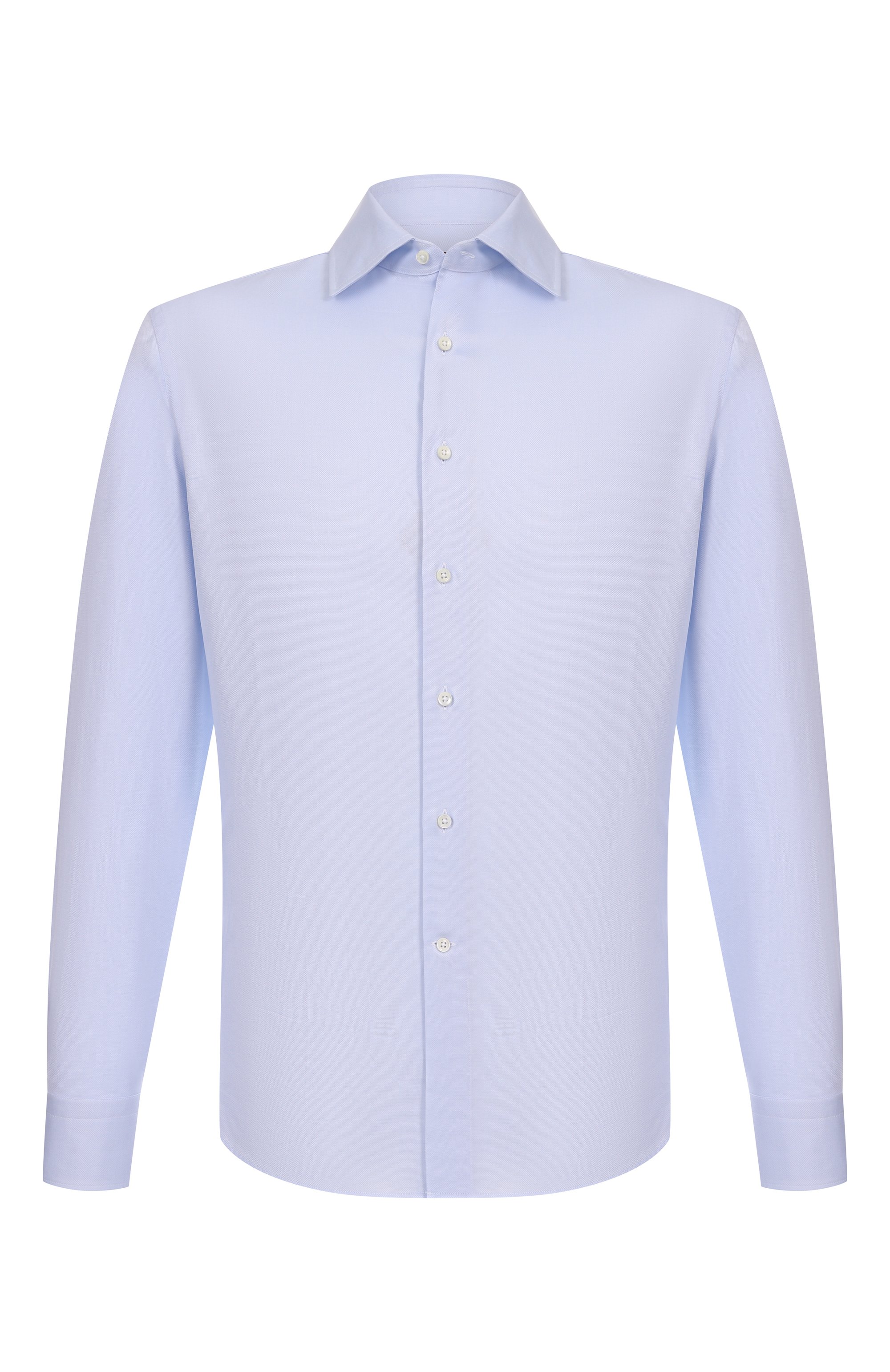 Хлопковая сорочка CANALI светло-голубого цвета по цене 36450 руб., арт. CCL7018/GA03610, фото 1 Хлопковая сорочка CANALI, арт. CCL7018/GA03610, фото 1