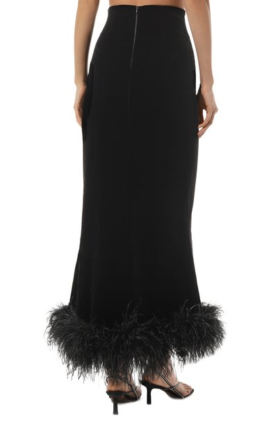 Бархатная юбка с отделкой перьями ALINE, арт. AL141202, фото 4