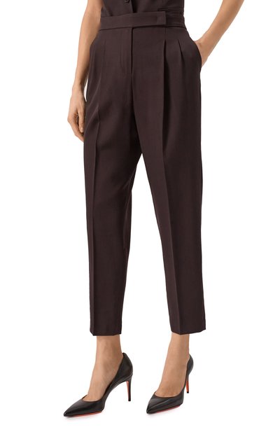 Шерстяные брюки WINDSOR темно-коричневого цвета по цене 48600 руб., арт. 52 DH400 10018996/30045410, фото 3 Шерстяные брюки WINDSOR, арт. 52 DH400 10018996/30045410, фото 3