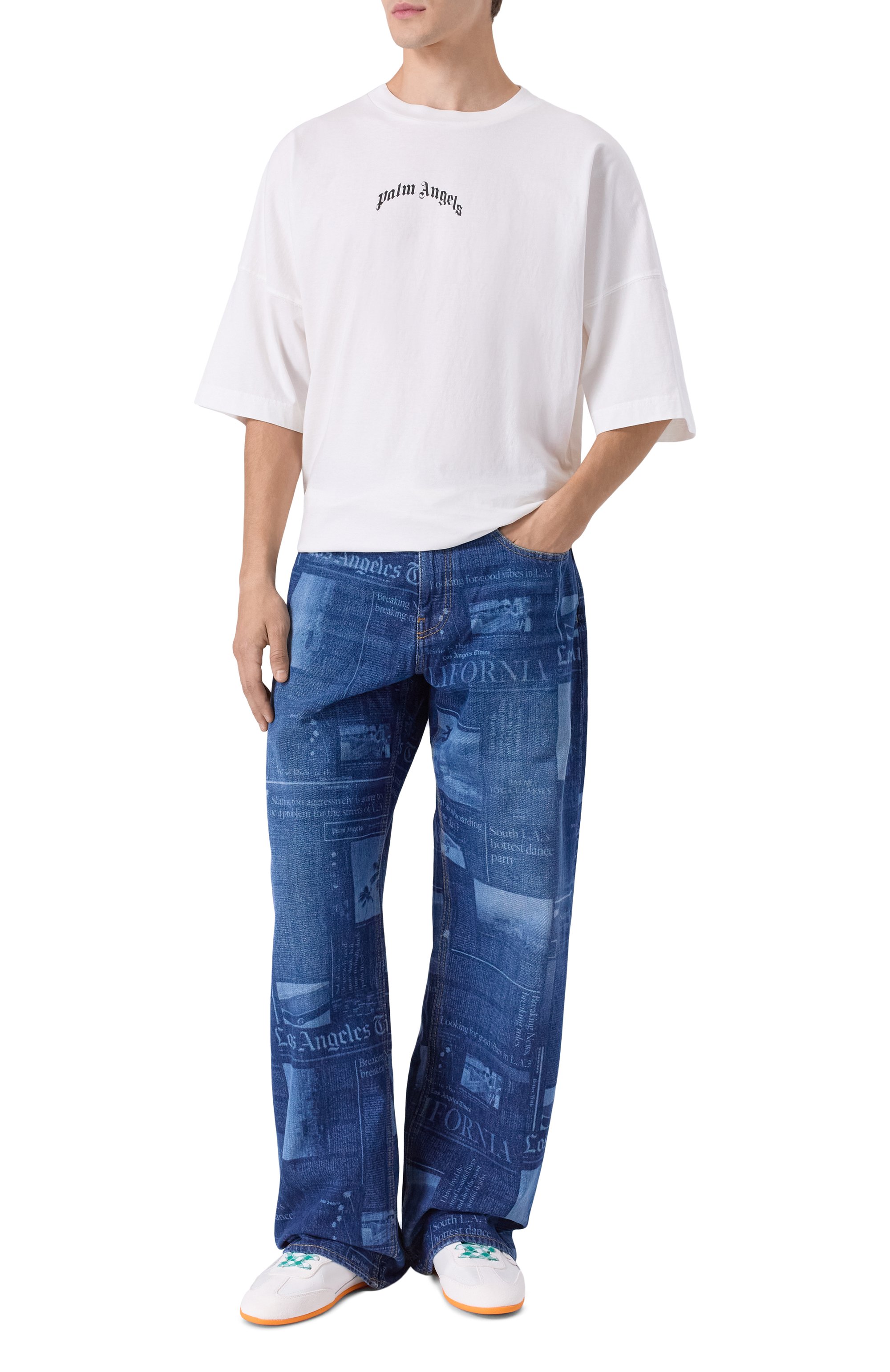 Кожаные кеды pa 5 PALM ANGELS, арт. PMIA105F25LEA001, фото 2