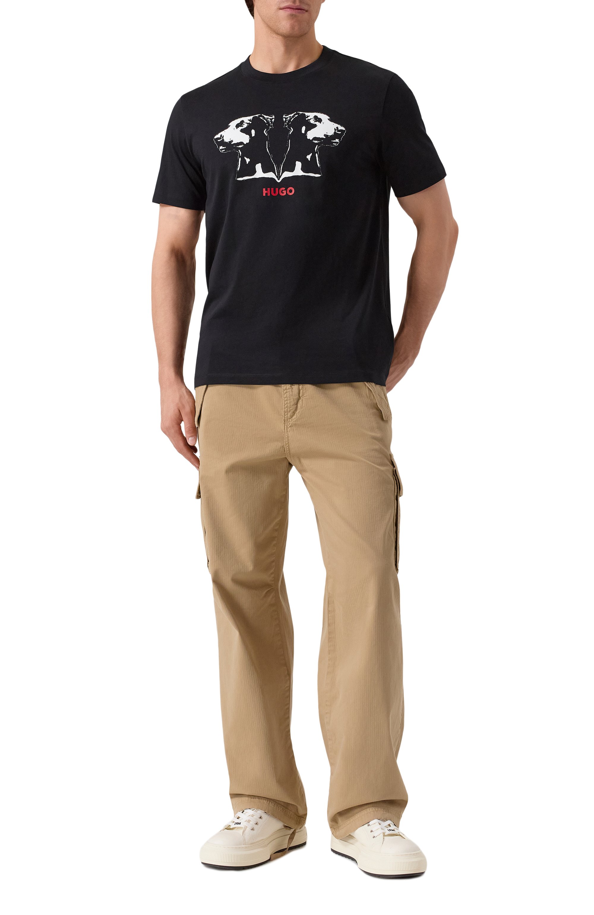 Хлопковая футболка HUGO, арт. 50542734, фото 2