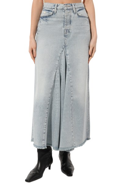 Джинсовая юбка 7 FOR ALL MANKIND голубого цвета по цене 21100 руб., арт. JSXA5550PR, фото 3 Джинсовая юбка 7 FOR ALL MANKIND, арт. JSXA5550PR, фото 3