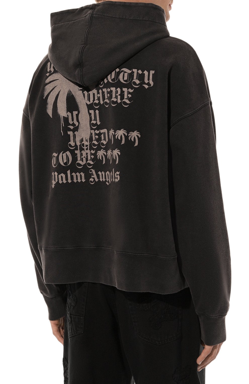 Хлопковое худи PALM ANGELS, арт. PMBB058F24FLE002, фото 4