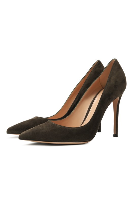 Замшевые туфли Gianvito 105 Gianvito Rossi G28470.15RIC.CAMNER0 Зелёный G28470.15RIC.CAMNER0