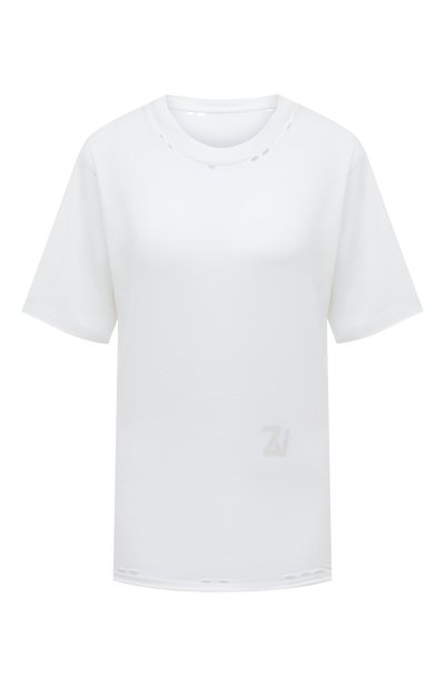Женская хлопковая футболка ZADIG AND VOLTAIRE, арт. JWTS00074