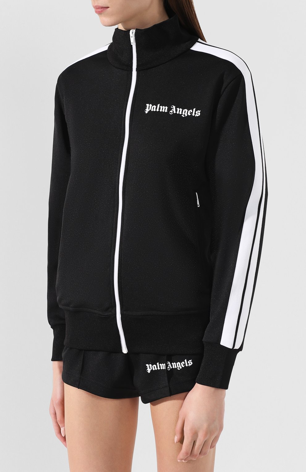 Кардиган с логотипом бренда PALM ANGELS черно-белого цвета по цене 43900 руб., арт. PMBD001S193840011001, фото 3 Кардиган с логотипом бренда PALM ANGELS, арт. PMBD001S193840011001, фото 3