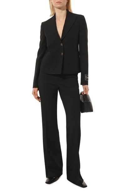 Жакет из шелка и шерсти GUCCI черного цвета по цене 285120 руб., арт. 657053 ZAD88, фото 2 Жакет из шелка и шерсти GUCCI, арт. 657053 ZAD88, фото 2