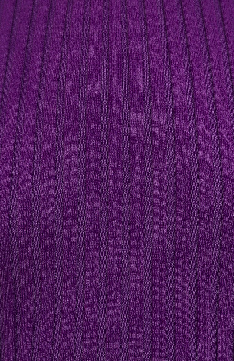 Женское платье SOLACE LONDON фиолетового цвета, арт. 0S30011A | Фото 5 (Рукава: Длинные; Длина Ж (юбки, платья, шорты): Миди; Материал внешний: Вискоза; Стили: Гламурный; Кросс-КТ: Трикот�аж; Случай: Повседневный; Женское Кросс-КТ: Платье-одежда; Драгоценные камни: Проставлено; Материал сплава: Проставлено)