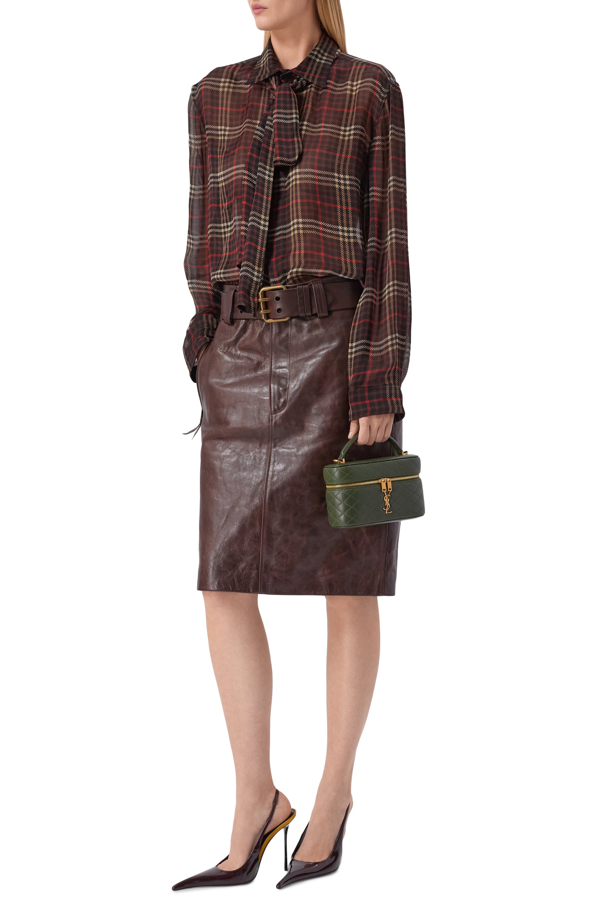 Сумка gaby SAINT LAURENT зеленого цвета по цене 285000 руб., арт. 766731/1EL07, фото 3 Сумка gaby SAINT LAURENT, арт. 766731/1EL07, фото 3