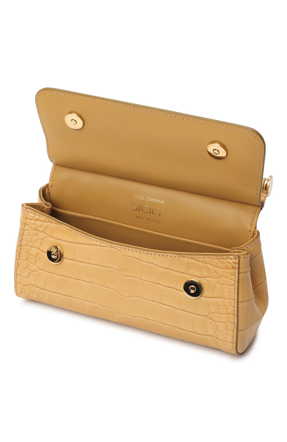 Сумка sicily из кожи аллигатора DOLCE & GABBANA бежевого цвета по цене 868000 руб., арт. BB7116/A2R08/AMIS, фото 5 Сумка sicily из кожи аллигатора DOLCE & GABBANA, арт. BB7116/A2R08/AMIS, фото 5