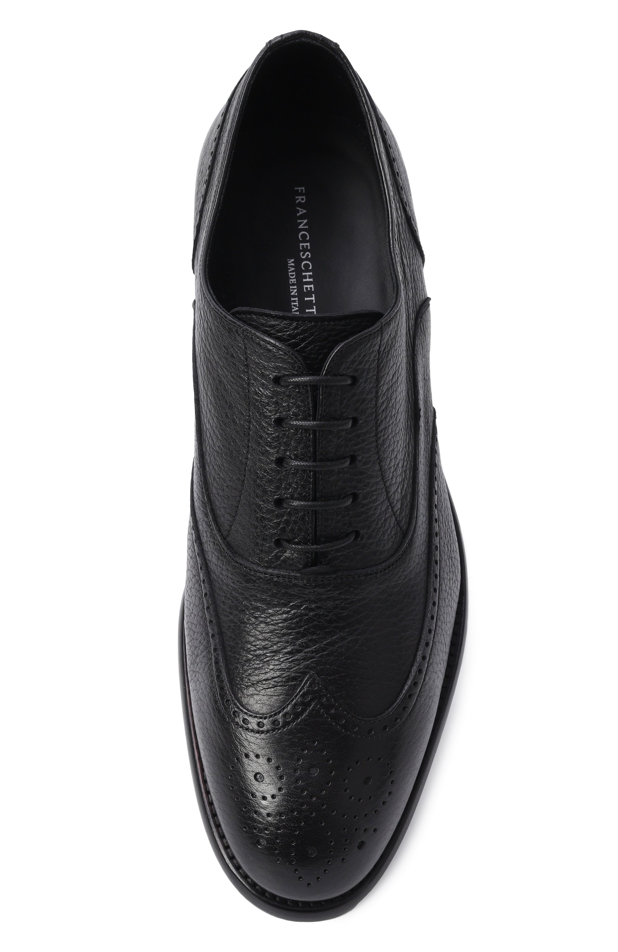 Кожаные оксфорды FRANCESCHETTI черного цвета по цене 61350 руб., арт. 0724010/CERV0, фото 5 Кожаные оксфорды FRANCESCHETTI, арт. 0724010/CERV0, фото 5