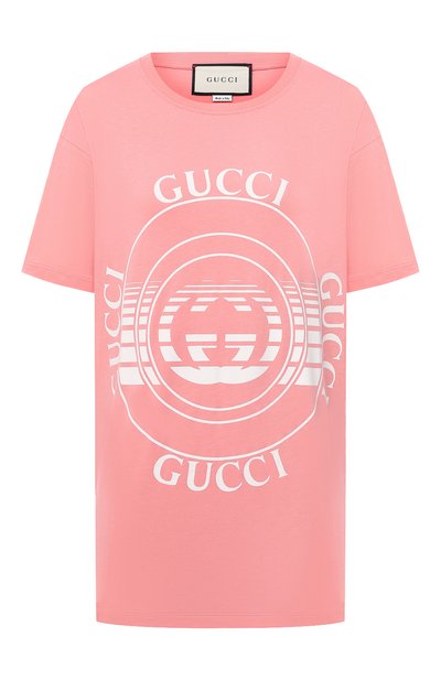 Женская хлопковая футболка GUCCI, арт. 615044/XJCQ8