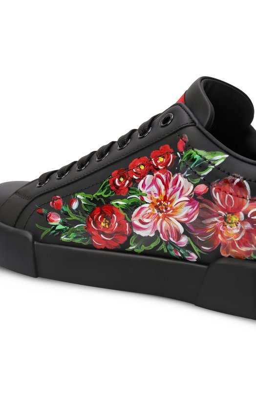 Кожаные кеды Portofino Dolce & Gabbana CK2330/AN257 Чёрный  CK2330/AN257 Фото 7