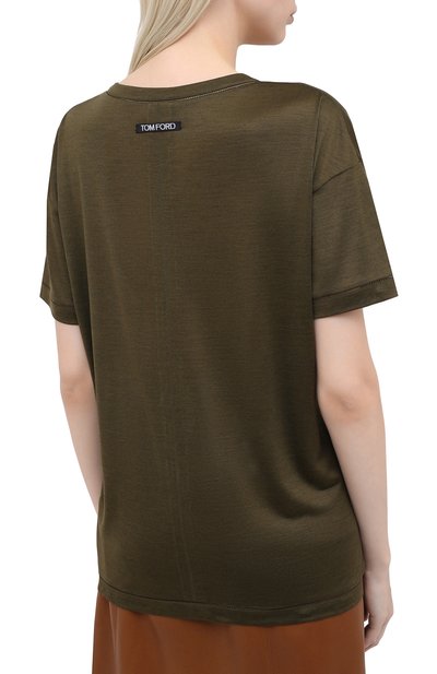 Футболка из шелка и шерсти TOM FORD, арт. TSJ399-FAX544, фото 4