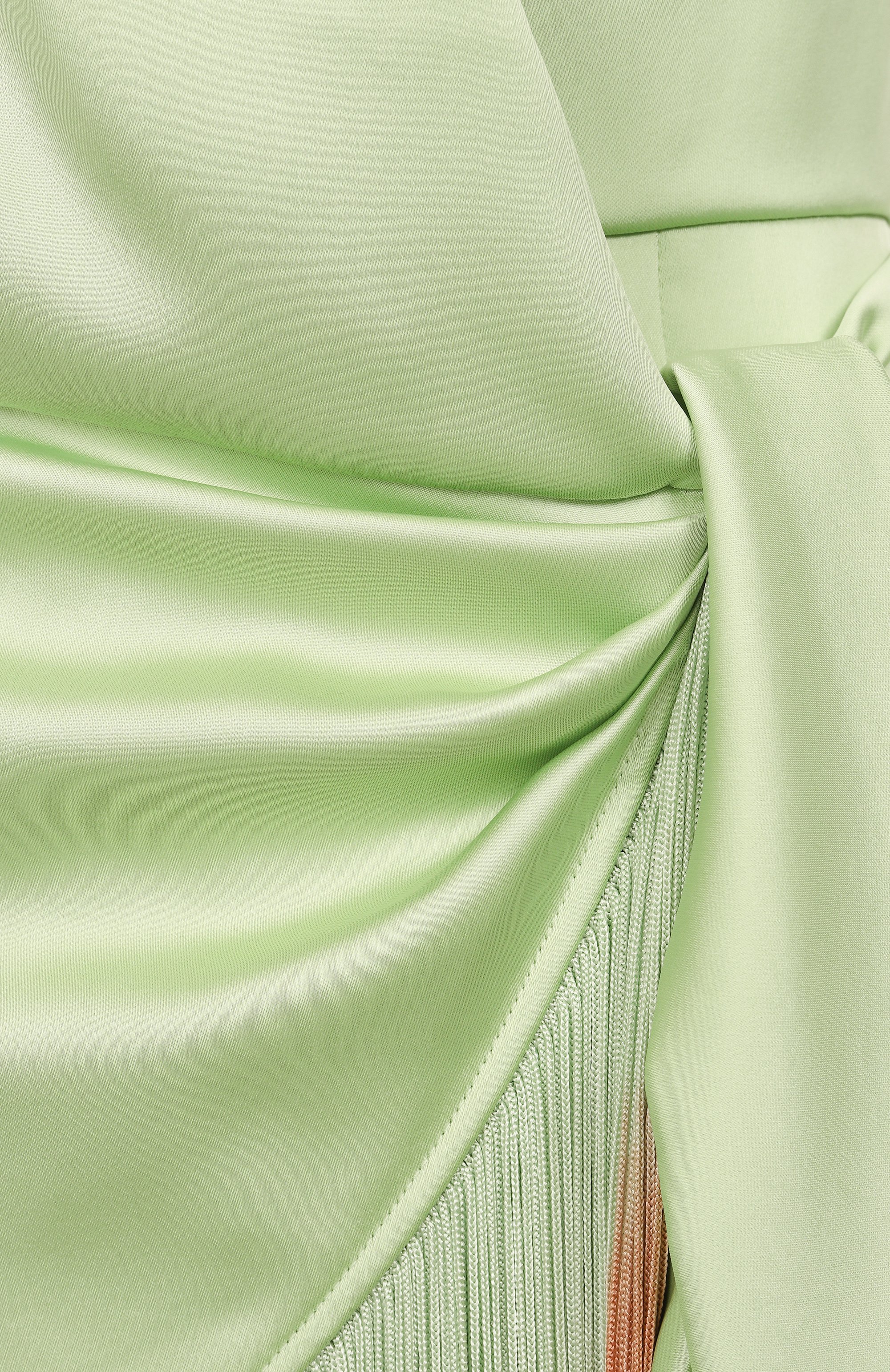 Атласное платье THE ANDAMANE зеленого цвета по цене 59950 руб., арт. TM170195A/TNP229, фото 6 Атласное платье THE ANDAMANE, арт. TM170195A/TNP229, фото 6