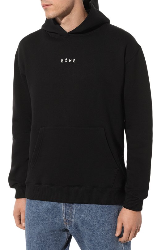 Хлопковое худи Rohe Чёрный, фото 3